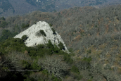 Landscape at Olympus mountain at Lesbos island