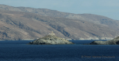 The lighthouse at Disvato at Tinos island