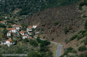 The village Kameni chora under the volcano at Methana, , Ηφαιστειο Μεθανα Volcano Methana